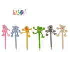 Novelty pen fluffy Kids favorite blue fluffy pens cute rainbow fluffy gel pen