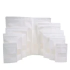Factory Price Cost There Side Sealed White Kraft Paper Zip Lock Paper Custom Print Various Size