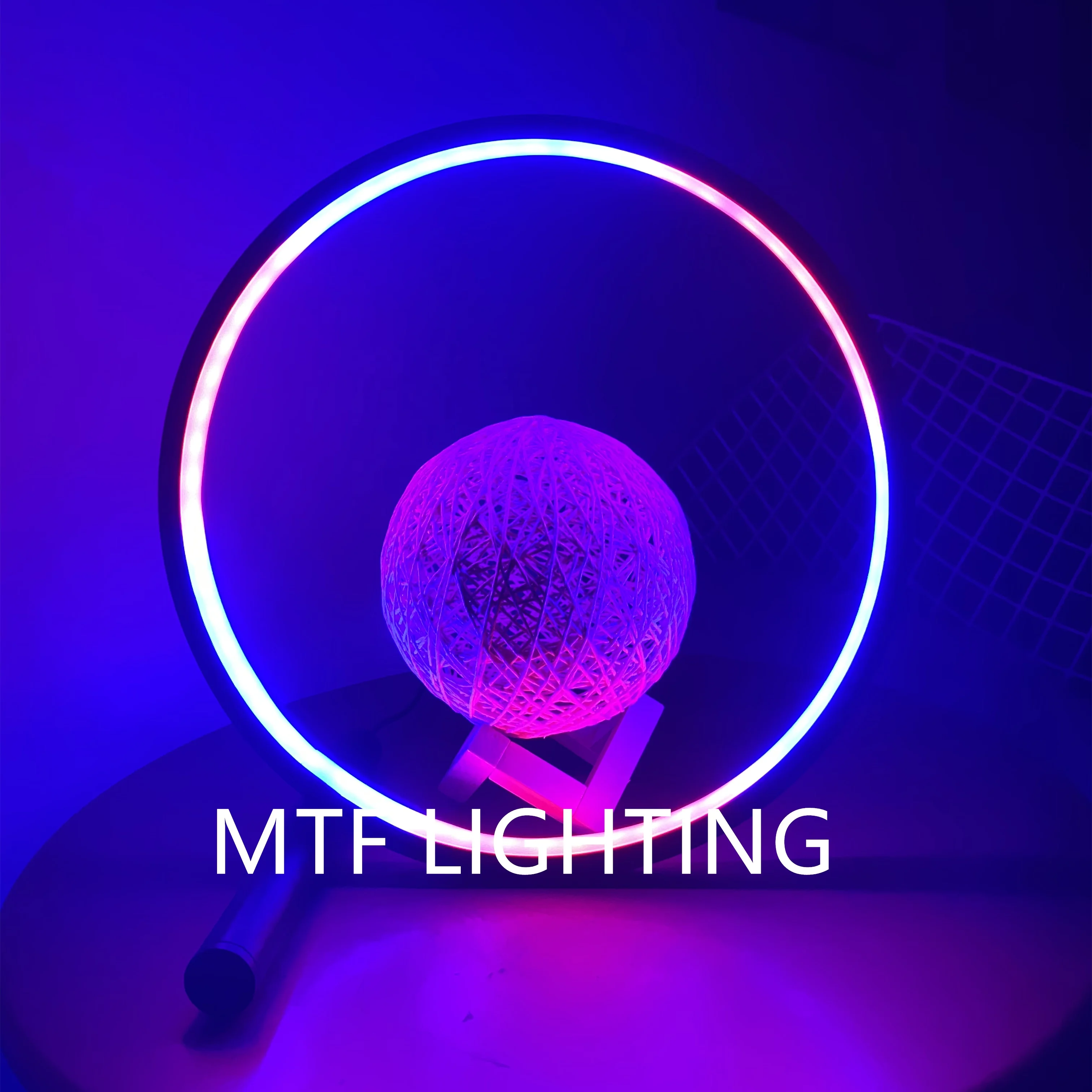 Nodic circle light USB color changing bedroom bar home decor led CCT RGB minimalist table lamp