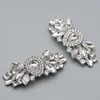 W4034 rhinestone high heel accessories bow shoe clip with silver plating