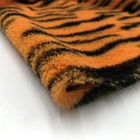 100% polyester customized printing pattern pv plush fabric for toy tiger