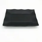 New Design Melamine Black Matte Rectangular Dinner Plates