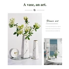 Marble Flower Pot Modern Design Elegance Fashion Marble Flower Pot With Light Gold Pattern