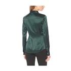 Silk Blouse Custom Tailored Women's Shirt Ladies Sexy Long Sleeve T Shirt Elegant Green Silk Blouse