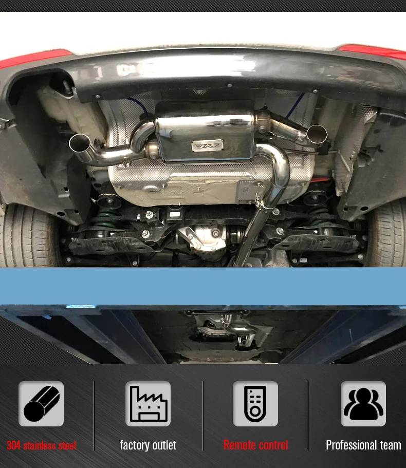 Exhaust Catback with electronic Valve mufflers for Land Rover Velar Exhaust System Valvetronic Cat-back Exhaust Muffler Pipe