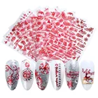 Nail Sticker Mixed Santa Tree Sock Deer Etc Ins Style Gold 3d Christmas Nail Art Decals Sticker