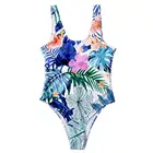 Sexy One Piece Swimsuit Floral Swimwear Women Monokini Print Bodysuit Padded Brazilian Bathing Suit Beach Wear