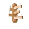 Rotatable Key Wood Screw Storage Wooden Swivel Snap Hanger Wall Hook For Household