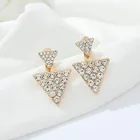 Triangle Earring Earrings Crystal Triangle Stud Earring Geometric Crystal Stud Earrings For Women
