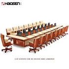 Table Luxury Wood And Leather Design 68016C Boardroom Furniture Office Business Conference Room Table And Chair