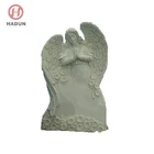 Size Height Is 120cm Life Size White Marble Carving Life Size Kneeling Angel Garden Statue