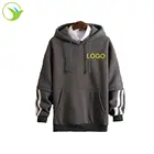 custom make wholesale printed logo colors grey 100% cotton mens hoodies