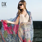 Danaxu print scarf women silk brand shawl