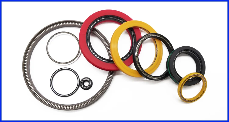 Chinese manufacturer variseal PTFE Glass/Pure PTFE  spring energized seal double lip seal