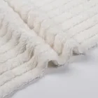 Factory china ladies fabric textile stripe stripe jacquard fleece fabric yard for winter