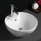 600 European style standard size round lavabo porcelain hand wash basin for hotel
