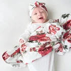 i@home floral printed sleeping eco friendly personalized muslin newborn baby swaddle blanket