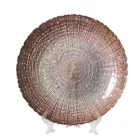 Wholesale Cheap Square Charger Plates Wedding 13 Inch Rose Gold Charger Glass Plate