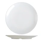 Factory Stock A5 100% Melamine 10'' Dinner Plates, Restaurant Plastic White Coupe Plate Set