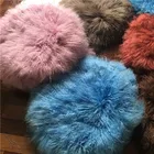 Long Shaggy Fuzzy Fur Solid lambskin throw