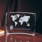 2019 New Design Crystal Curved Trophy Plaque Glass Blank Award Custom For Souvenirs