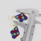 Ceramic Earring Factory Price Earrings 2020 New Design Bohemian Women Rhombus Shape Ceramic Hook Earring