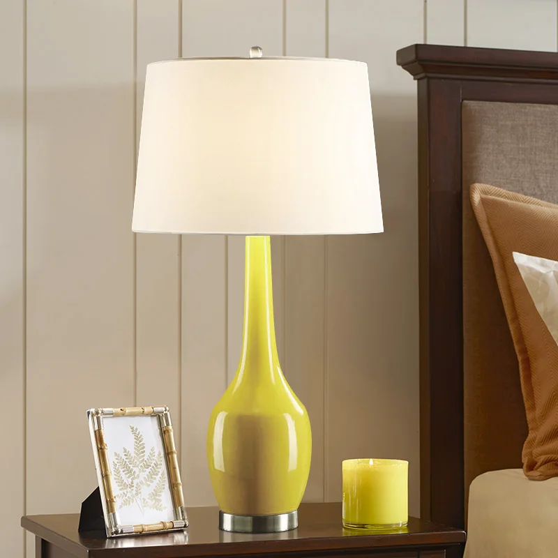 2019 hot sell modern european chinese style colorful ceramic table lights for home