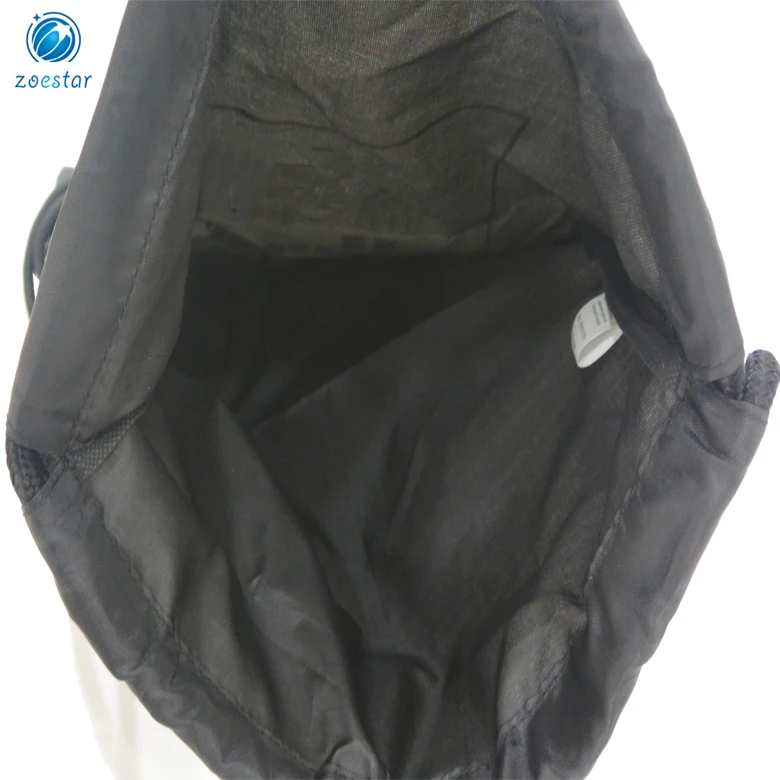 Simple Style Polyester Drawstring Backpack Bag Durable Sack Pack