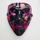 P245 New lighting Halloween masque fluorescent dance luminescent LED mask with blood horror thriller LED party mask