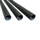 Glossy Finish Carbon Fiber Telescopic Round Tube Tubing Pipe Pole