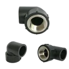 Tube Butt PUHUI ISO Standard DN63 HDPE Fitting Tube Butt Welding 90 Degree Elbow For Plumbing