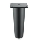 Hardware fittings furniture black taper metal wood grain sofa leg