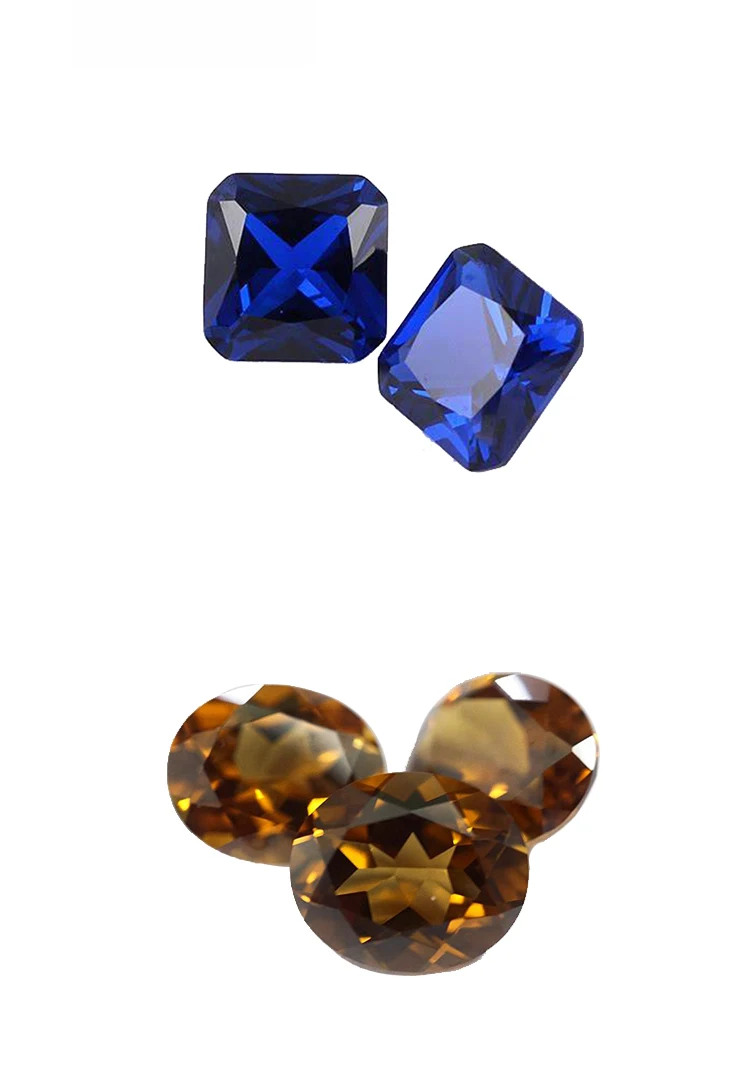 Lab Created Good Quality Wax Setting Various Color Loose Nano Sital Synthetic Clear Blue Sapphire Gemstone