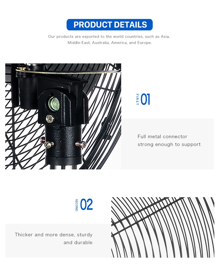 Electric Stand Ventilation Fan, 26-Inch, 220, 145m3 - detail 10
