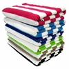 Wholesale Large Sand Free Stripe Cotton Custom Print Beach Towel with Long Loop