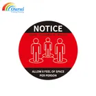 Vinyl Vinyl Custom Vinyl Social Distance Warning Die Cut Floor Stickers