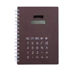 Custom 8 Solar 8 PU Leather Diary Notebook Calculator