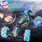 dual mode 2.4G rc twister stunt car hand watch gesture control stunt car with music and light