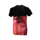 Short sleeve ladies red white striped change color t-shirt with custom logo