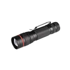Rechargeable LED Torch Light Aluminum Zoom Mini LED flashlight With Clip
