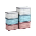 Building blocks Clear foldable/folding truck organize bins hat travel comic snack food lid storage boxes
