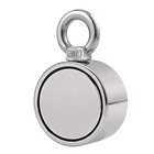 Double Side Round searching magnet Combined Pulling Force Strong Magnet with Eyebolt fishing magnet