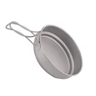 Titanium 500ml/17.5fl Oz Ultralight Frying Pan With Handle Outdoor Hiking Tools Camping Cook