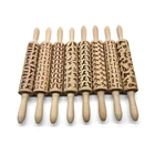 Rolling Pin Wholesales Customized Size And Design Wooden Animals Embossing Engraved Rolling Pin