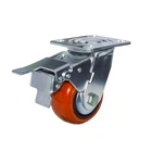Korea style Heavy duty PVC medical bed scaffold fixed swivel castor trolley wheel