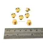 Wholesale metal gold locking pin back, flat pin clasp back for sale