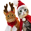 Pet cat dog hat headdress scarf cloak dress up New Year cloak Christmas clothes