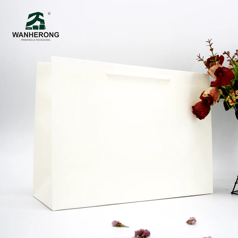 white provided offset printing paperboard cardboard bag 4 color