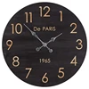 Vintage Decorative 23 inches Black Wooden Wall Clock
