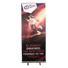 Custom promotional pull up retractable aluminium recycle roll up banner stand display